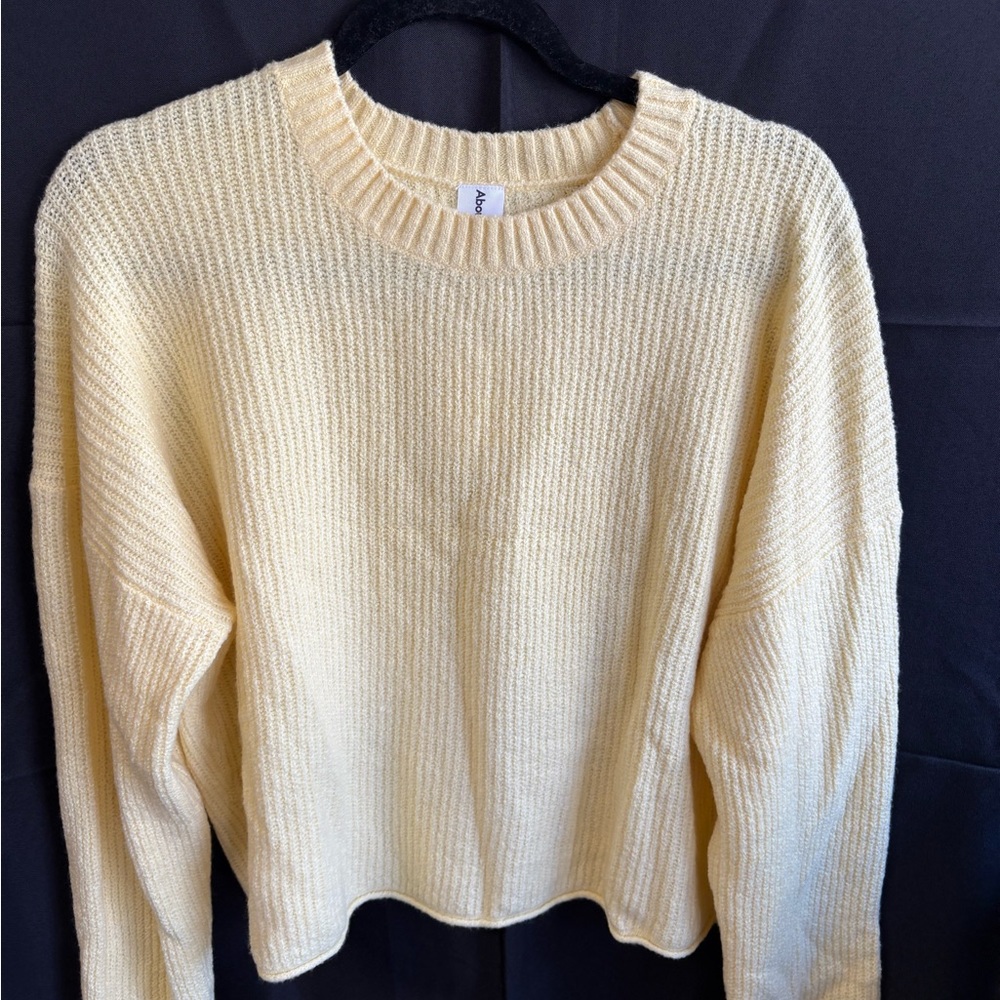 Abound Soft Yellow Crew Neck Sweater - Picture 2 of 7